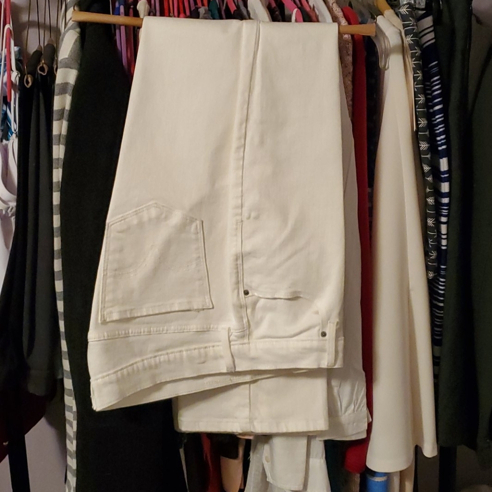 White Straight Leg Levi 505 Jeans